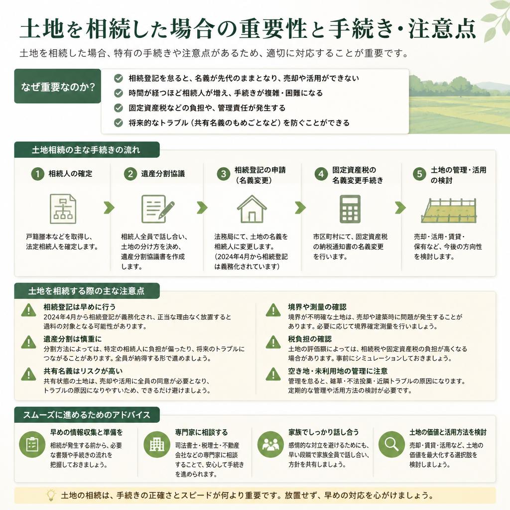 相続した土地の売却時に注意すべきポイント