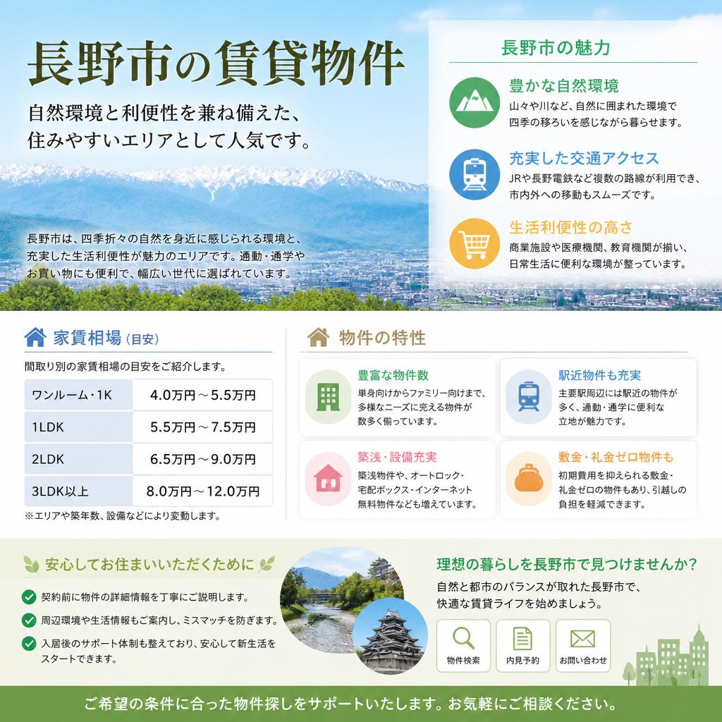 長野市の賃貸市場のメリット