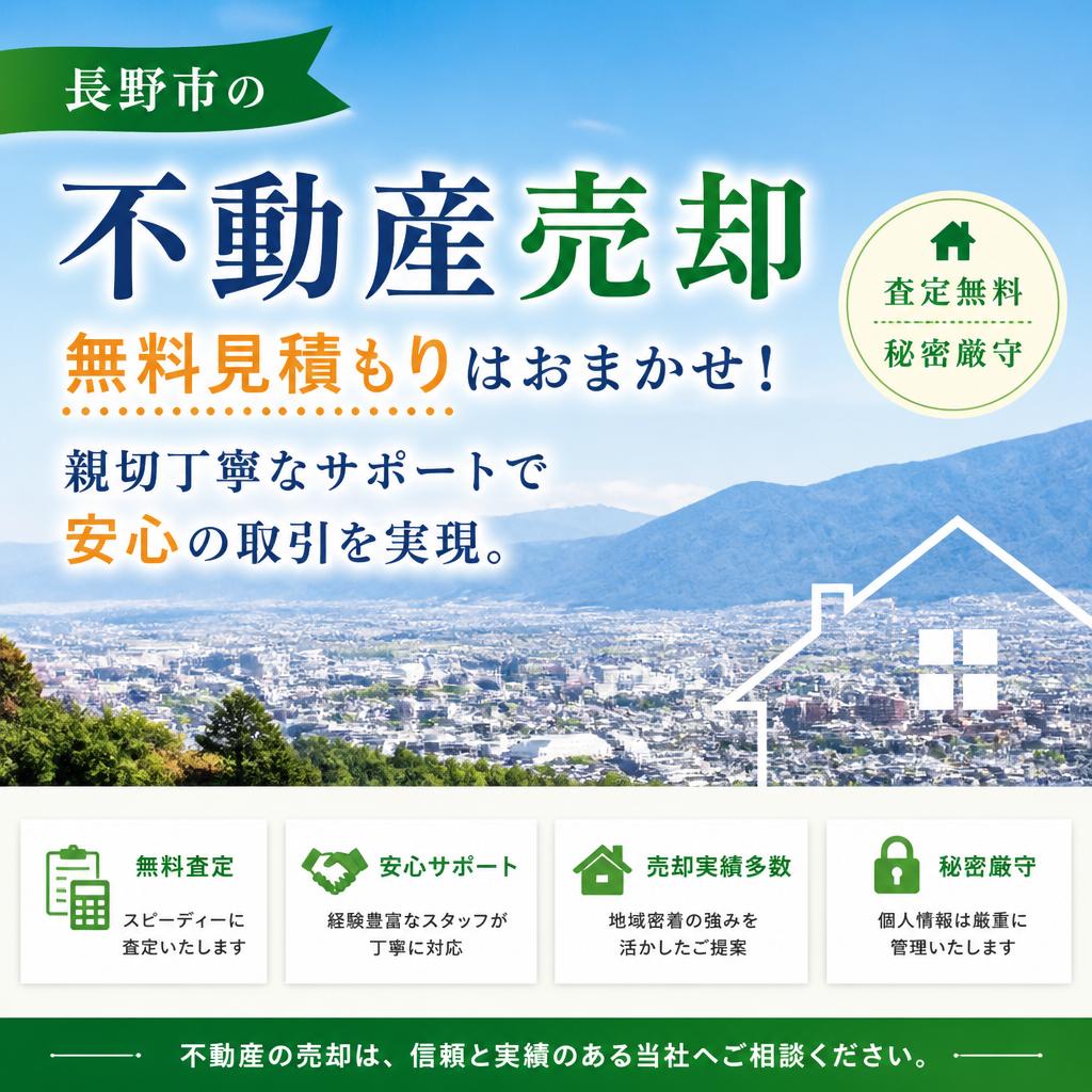 長野市の不動産売却、無料見積もりはおまかせ！親切丁寧なサポートで安心の取引を実現。