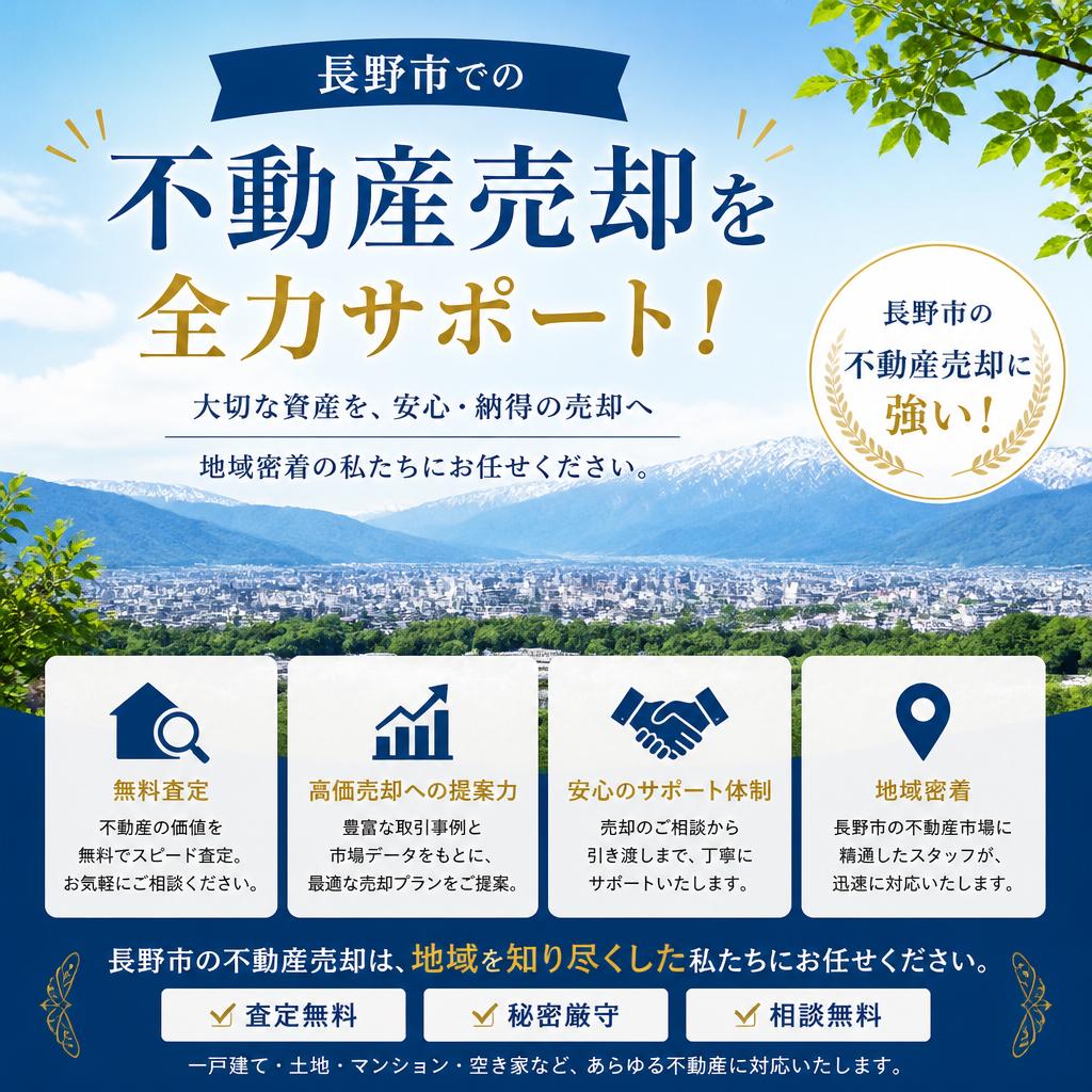 長野市での不動産売却を全力サポート！